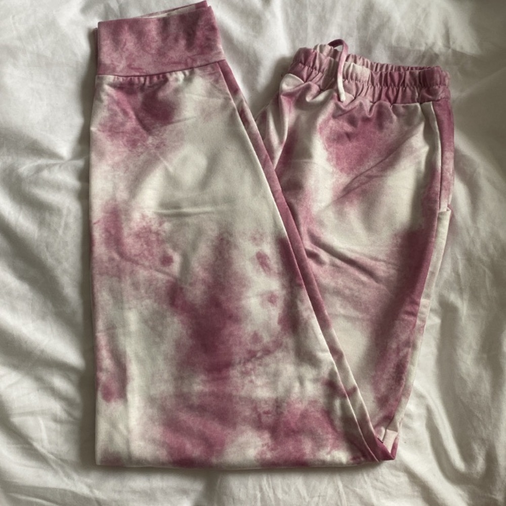 Pink tie dye sweatpants